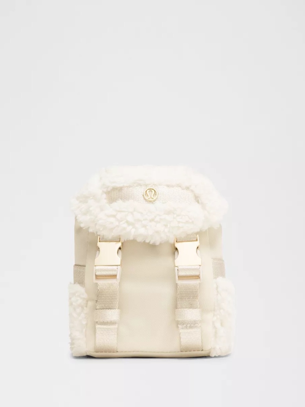 Wunderlust Nano Backpack
Fleece  Cream Faux-Shearling Mini Backpack keychain